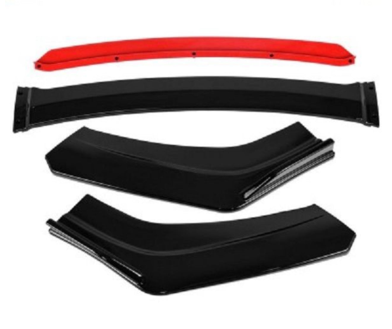 Universal Car Front Bumper Lip Flat Under Panel Splitter Spoiler Diffuser