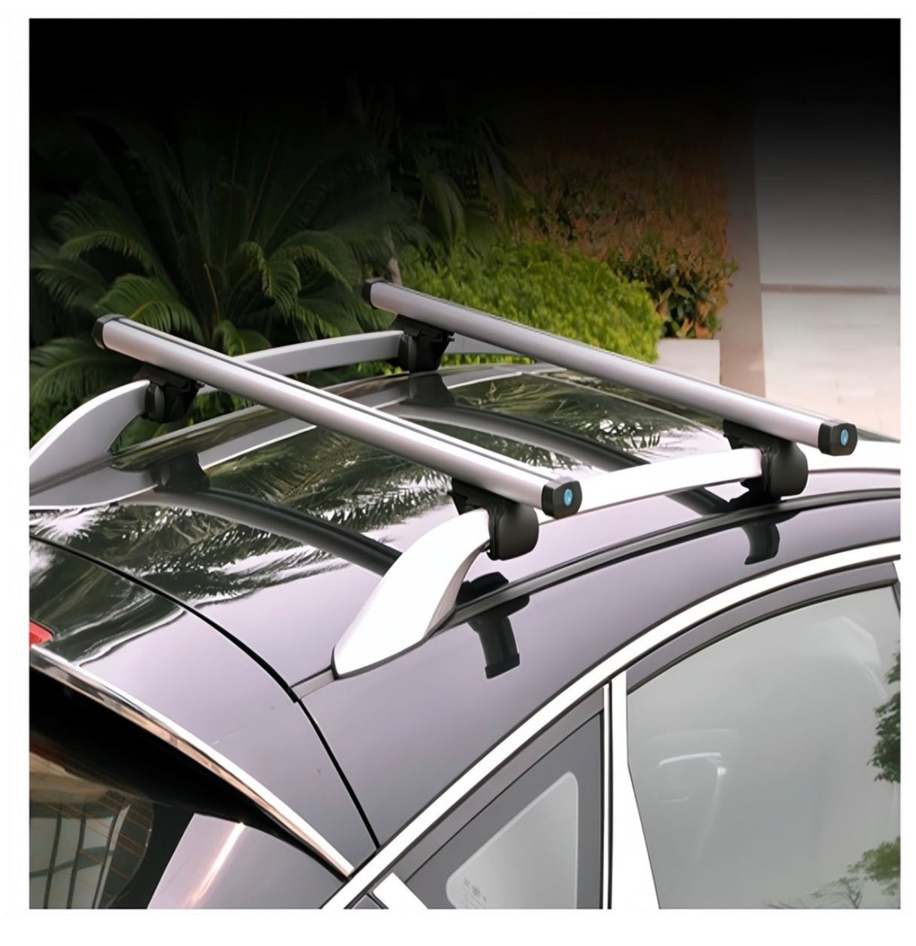 120cm Aluminium Roof Rack - Lockable Carrier Rail - Car Load Carrier Rack - Silver
